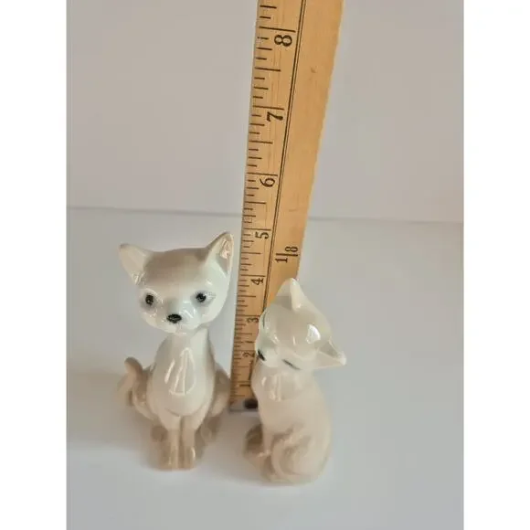 Vintage Otagiri Siamese Cat Figurines Set of 2 Mid Century Made In Japan 1950's - Picture 8 of 8
